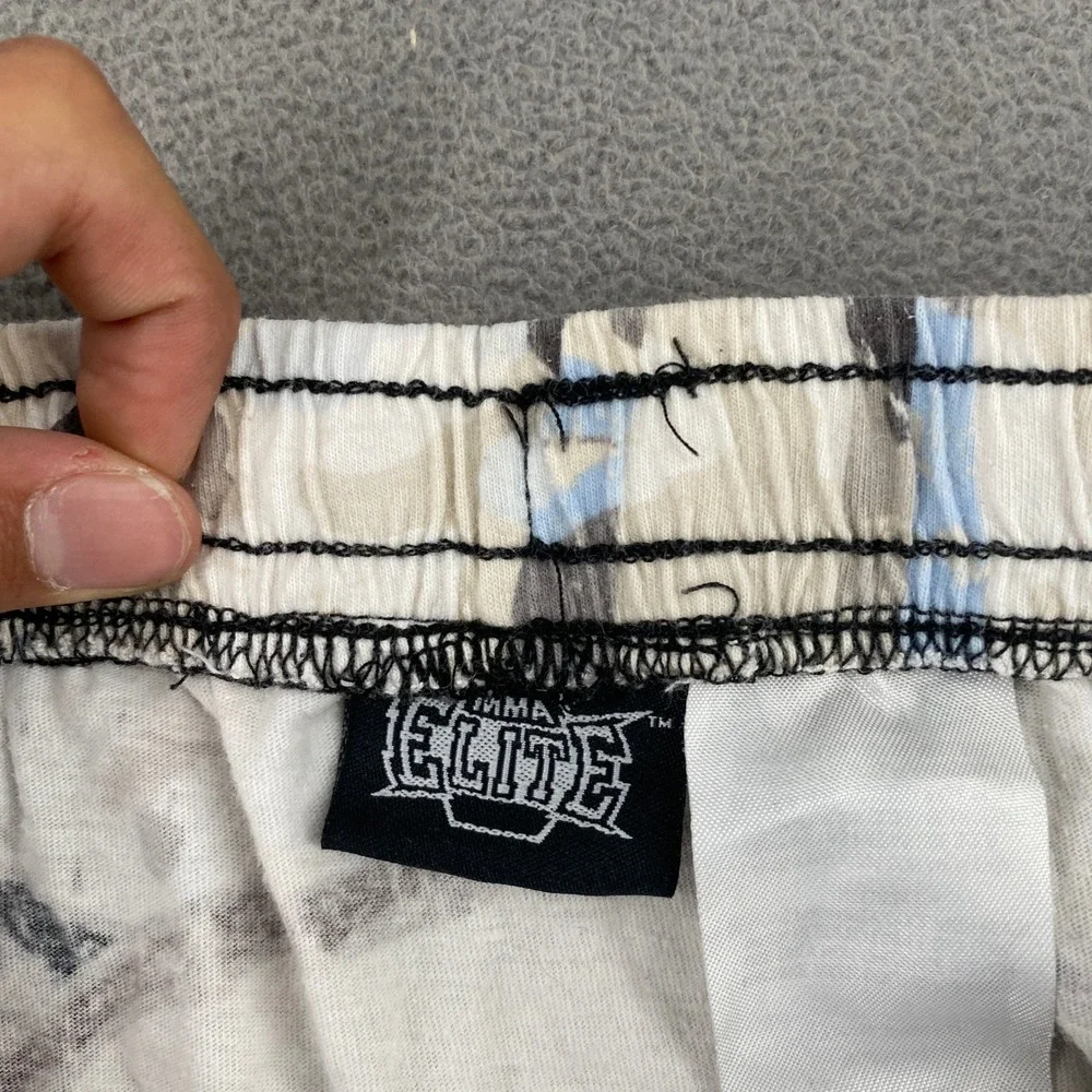 MMA Elite Mens Skull Print Boxer Shorts Grey Blue Y2K Grunge Size S 28-30